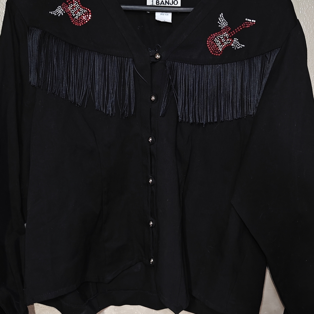 Ban-jo A Vintage Homemade Ban-jo Elvis Presley Black Jacket